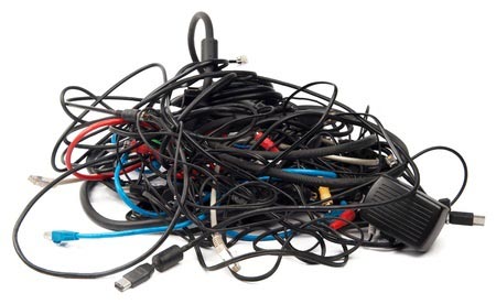 Heap of computer cables